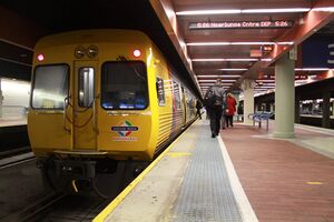 Adelaide station platform.