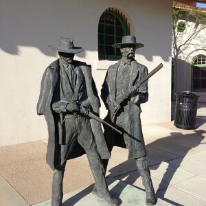 Wyatt Earp and Doc Holliday statue.