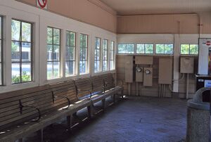 Menlo Park station interior.