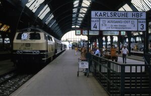 Karlsruhe Hauptbahnhof interior.