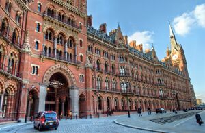 Pancras station entrance.