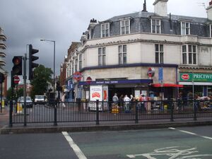 Finchley Road tube station entrance.