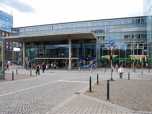 Freiburg Hauptbahnhof entrance.
