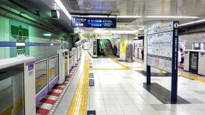 Oshiage Station interior.