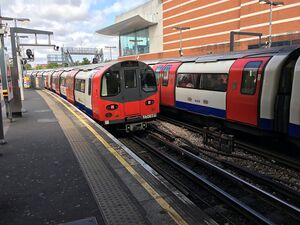 Finchley Road tube station platform.