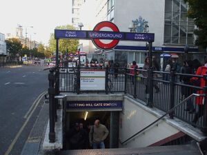 Notting Hill Station entrance.