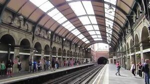 Notting Hill Station platform.
