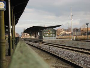 Quedlinburg Station platform.