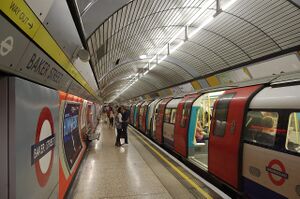 Baker Street Tube station platform.